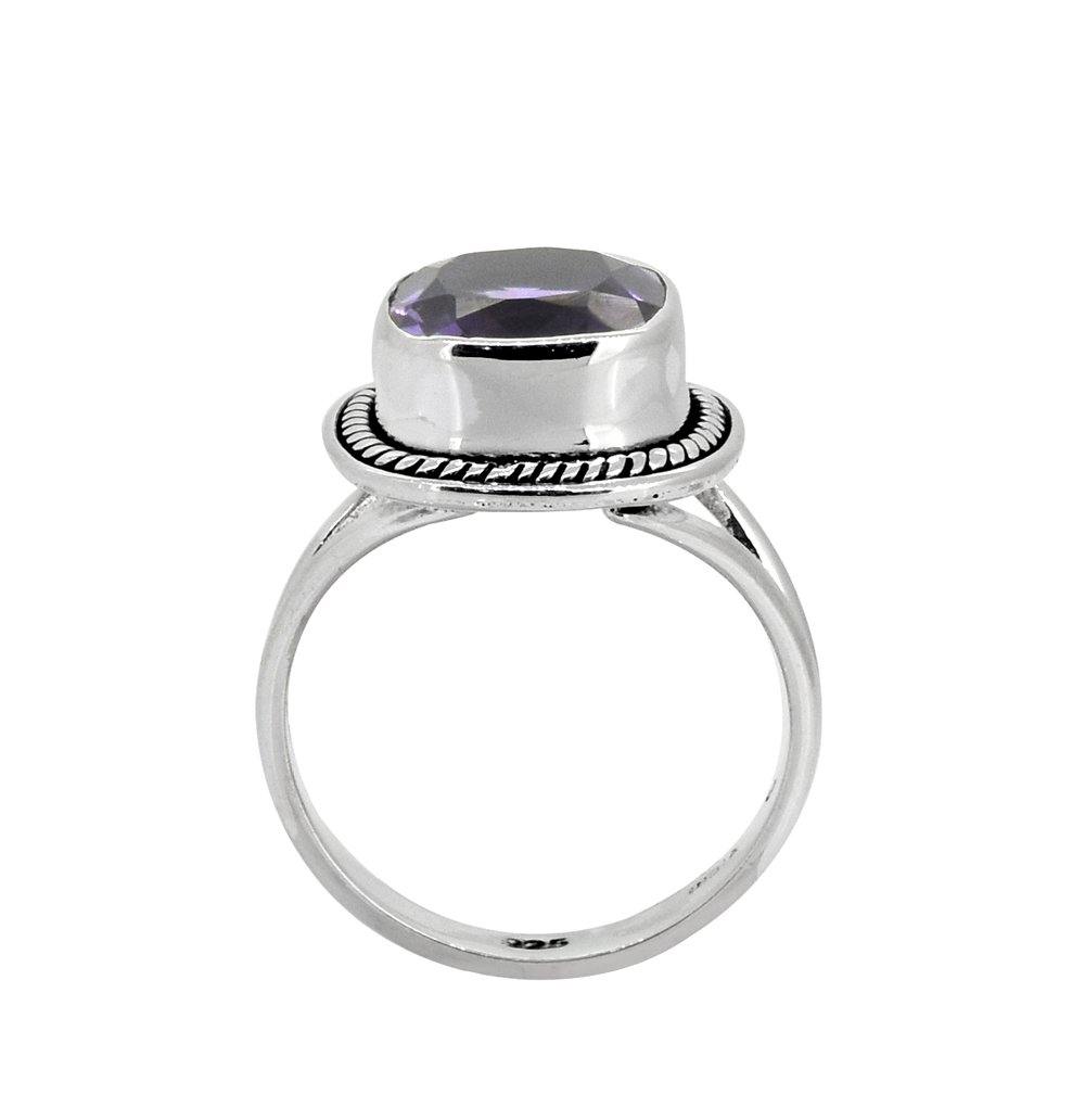 Amethyst Solid 925 Sterling Silver Split Shank Ring Jewelry - YoTreasure