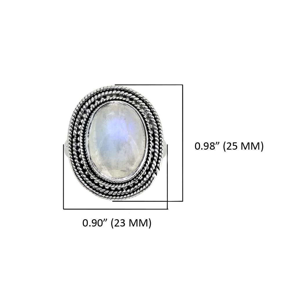 Moonstone Solid 925 Sterling Silver Ring - YoTreasure