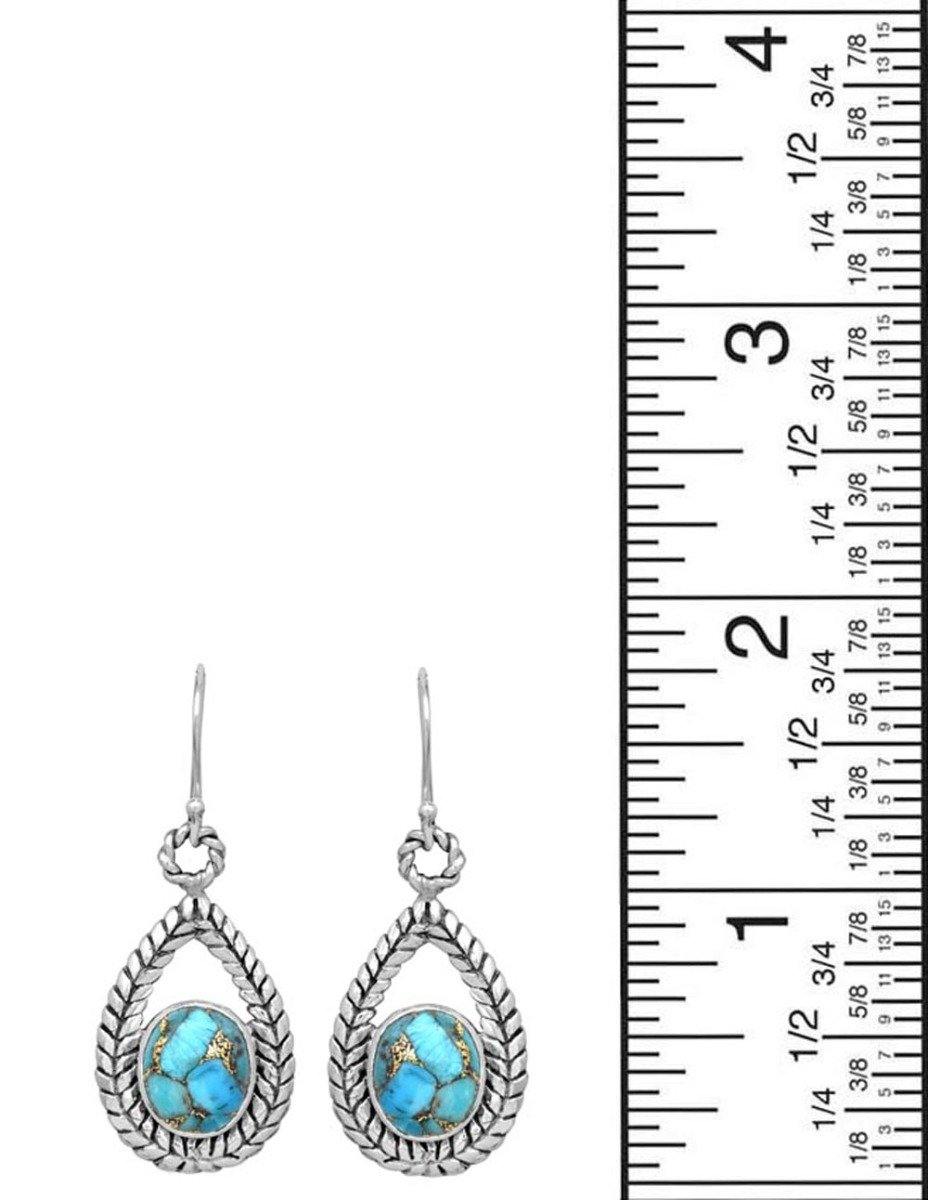 Turquoise 925 Solid Sterling Silver Earring - YoTreasure