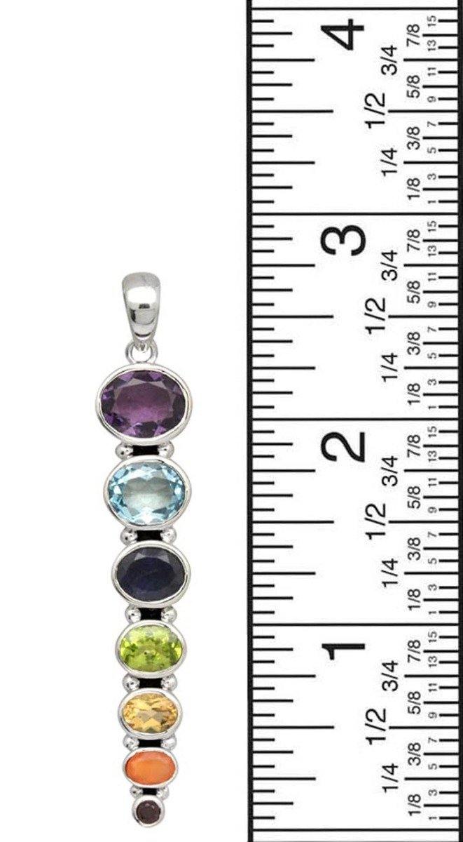 3" Chakra 925 Solid Sterling Silver Pendant Necklace With Chain Silver Jewelry - YoTreasure