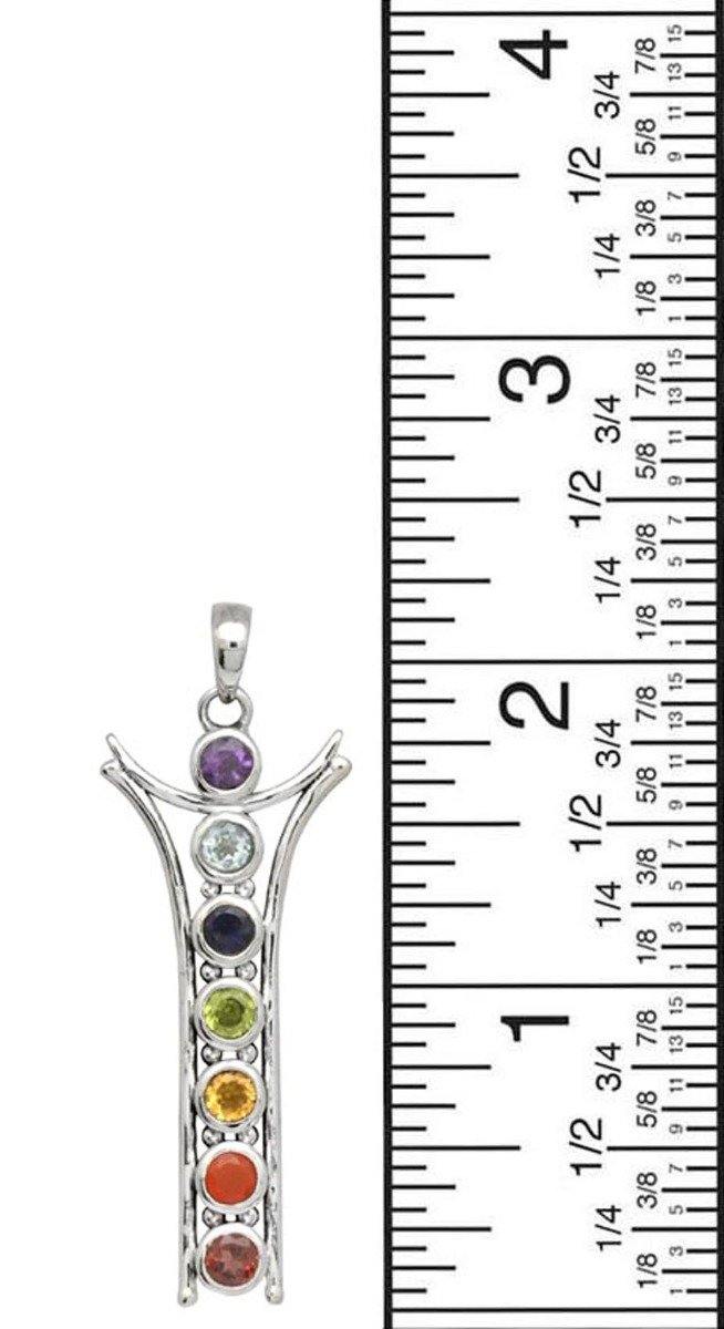 2" Chakra 925 Solid Sterling Silver Pendant Necklace With Chain - YoTreasure