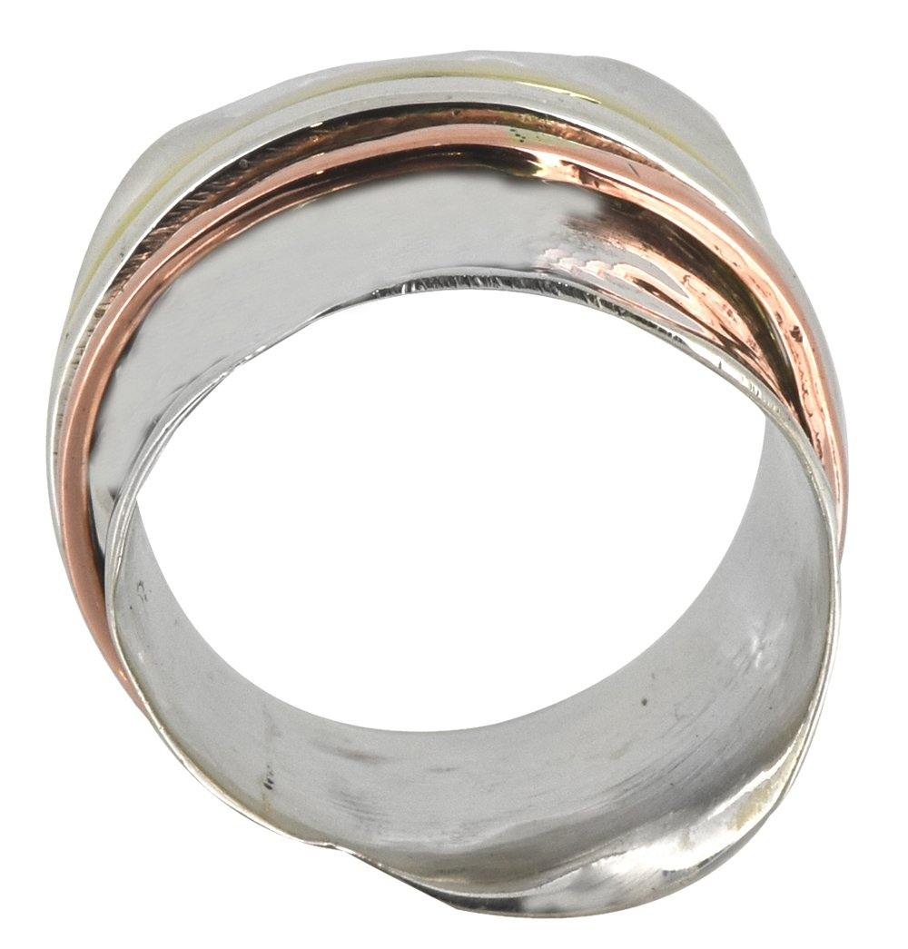 925 Sterling Silver Brass Copper Band Rings Silver Jewelry - YoTreasure
