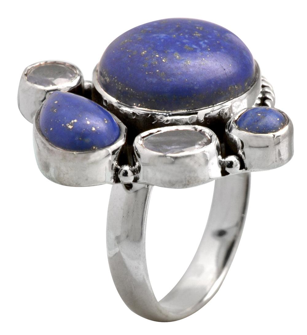 Lapis Blue Topaz Gemstone Ring - YoTreasure