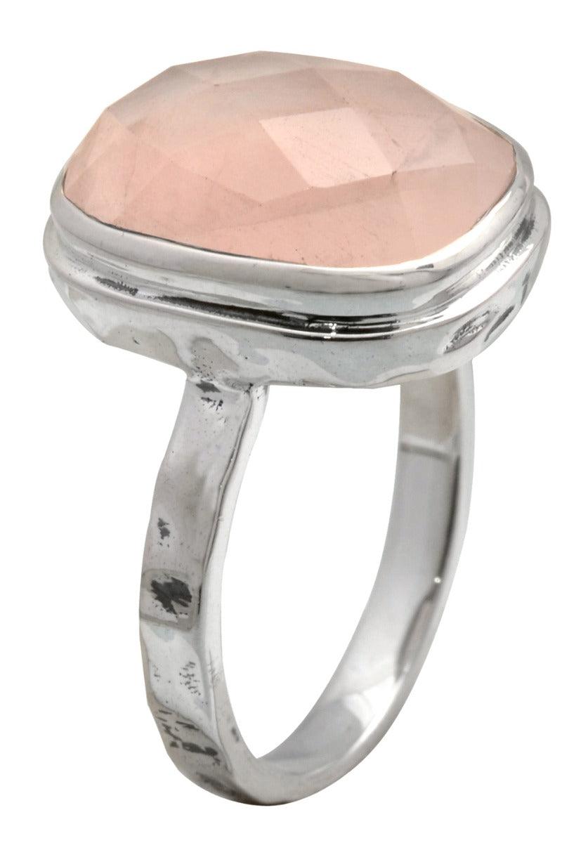 Natural Rose Quartz Gemstone Ring - YoTreasure