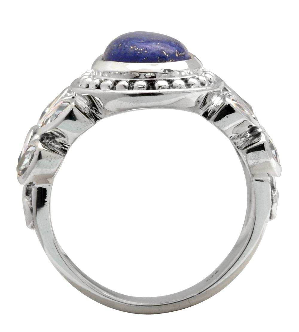 Lapis Blue Topaz Solid 925 Sterling Silver Gemstone Ring - YoTreasure