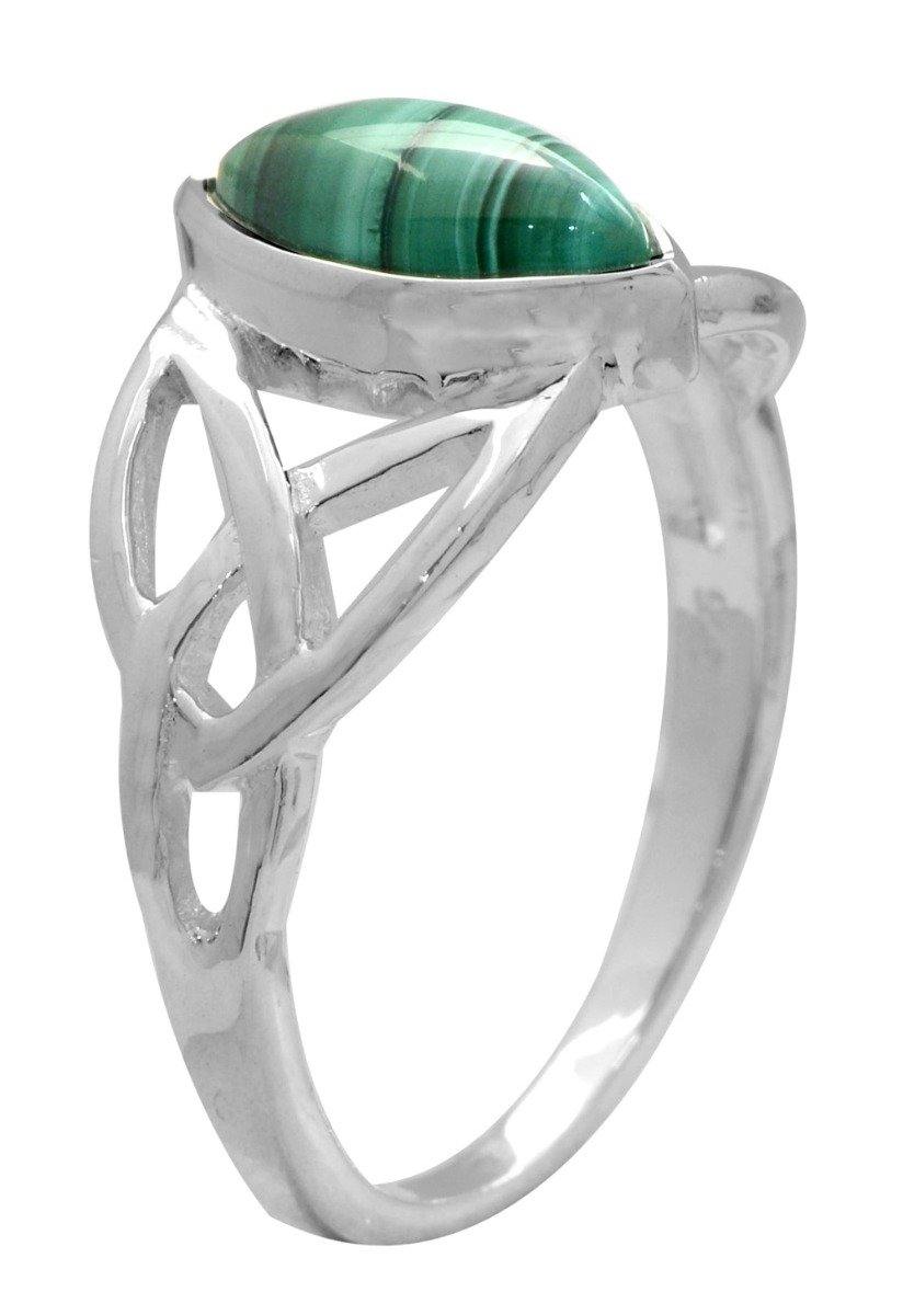 Natural Malachite 925 Sterling Silver Rings Silver Jewelry - YoTreasure