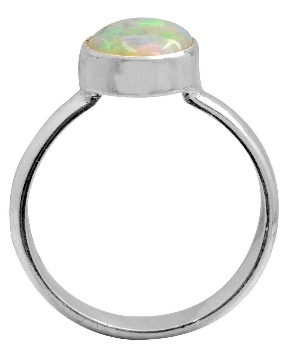 Ethiopian Opal 925 Sterling Silver Rings Silver Jewelry - YoTreasure
