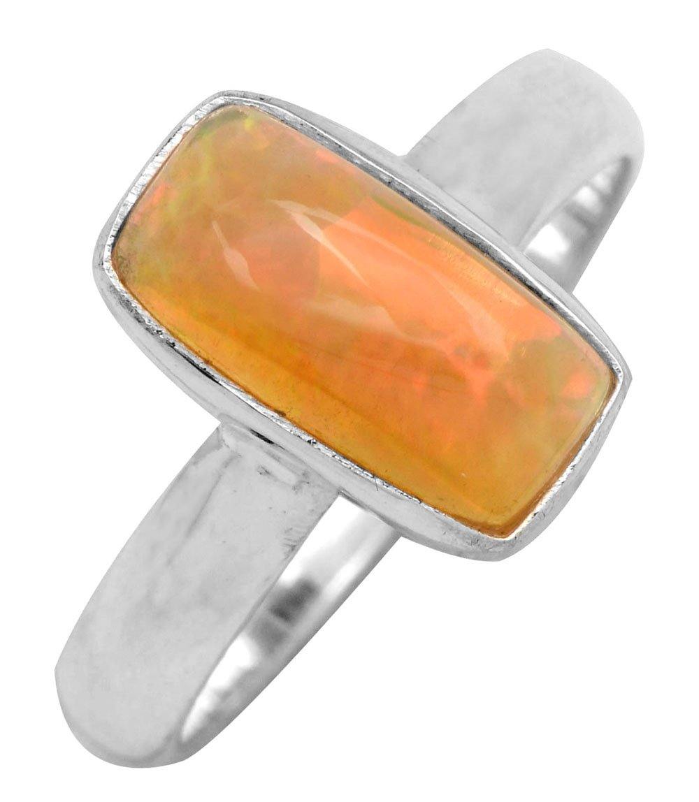 Ethiopian Opal Solid 925 Sterling Silver Ring Jewelry - YoTreasure