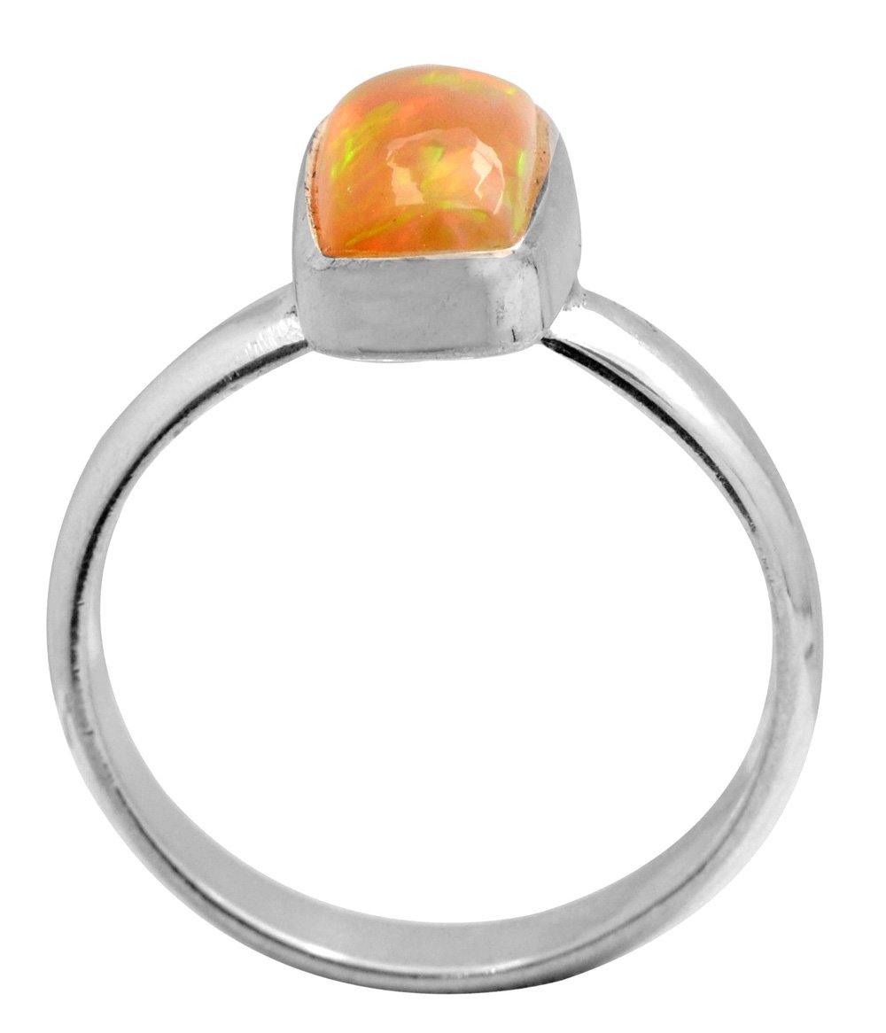 Ethiopian Opal Solid 925 Sterling Silver Ring Jewelry - YoTreasure