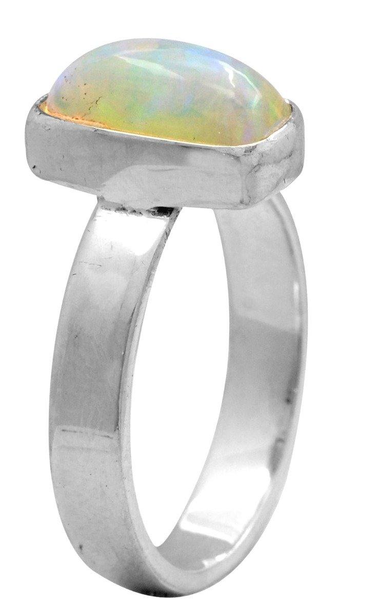 Ethiopian Opal 925 Sterling Silver Rings Silver Jewelry - YoTreasure