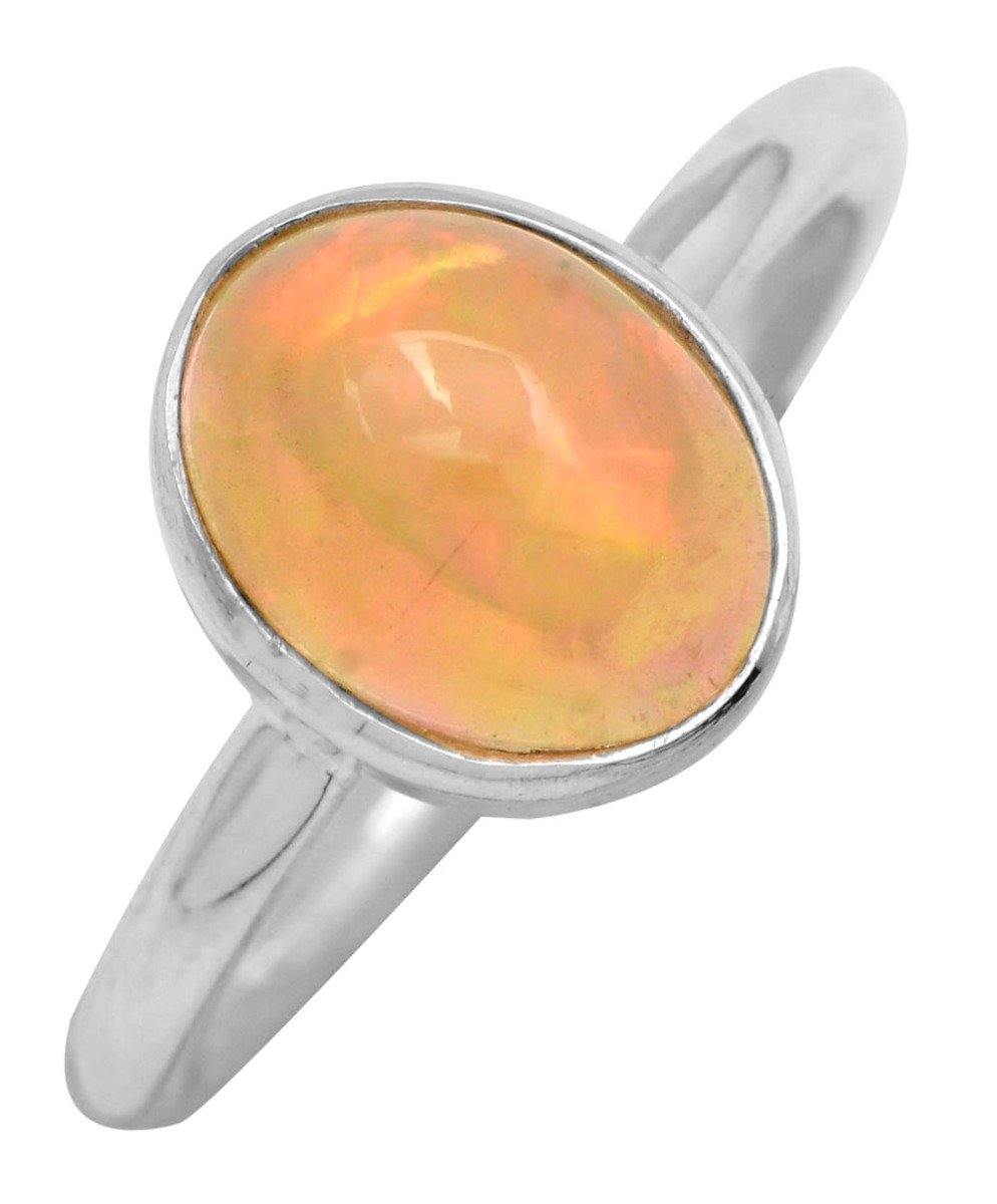 Ethiopian Opal Solid 925 Sterling Silver Ring Jewelry - YoTreasure