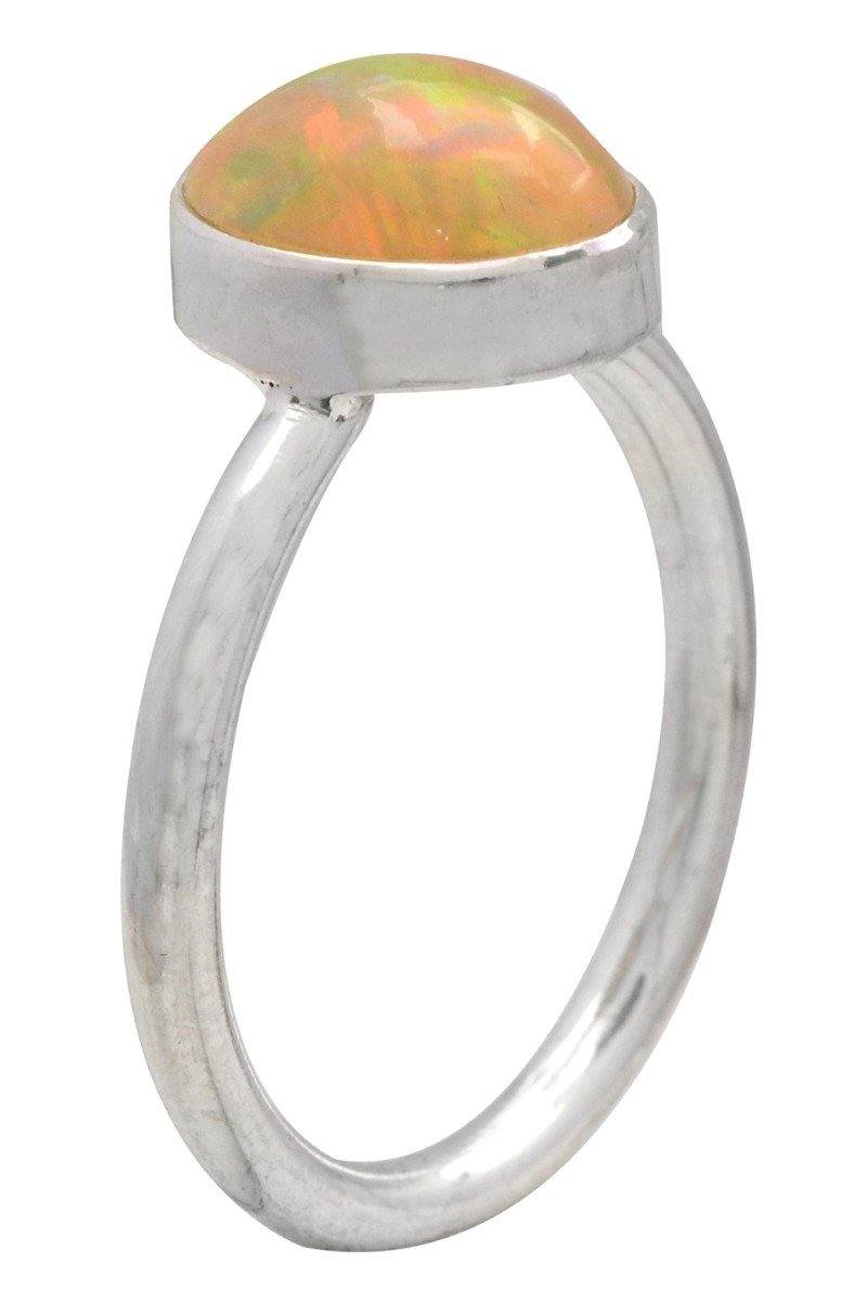 Ethiopian Opal Solid 925 Sterling Silver Ring Jewelry - YoTreasure