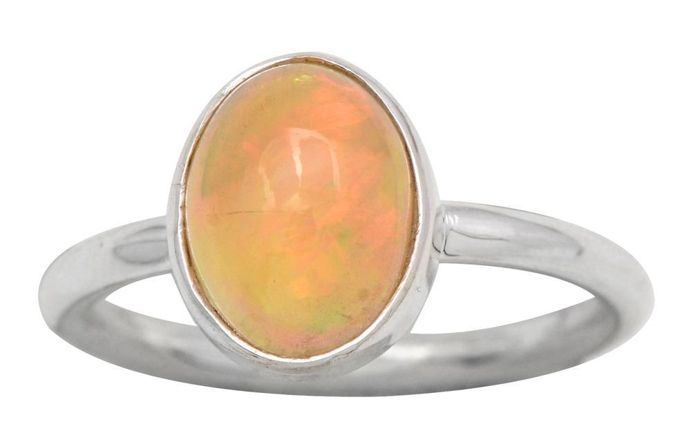 Ethiopian Opal Solid 925 Sterling Silver Ring Jewelry - YoTreasure