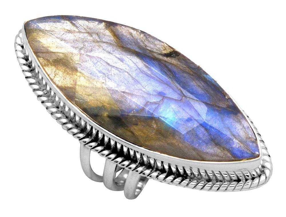 Labradorite 925 Sterling Silver Rings Silver Jewelry - YoTreasure