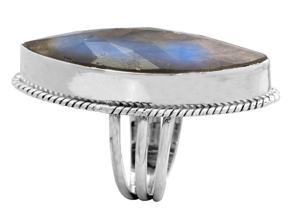 Labradorite 925 Sterling Silver Rings Silver Jewelry - YoTreasure