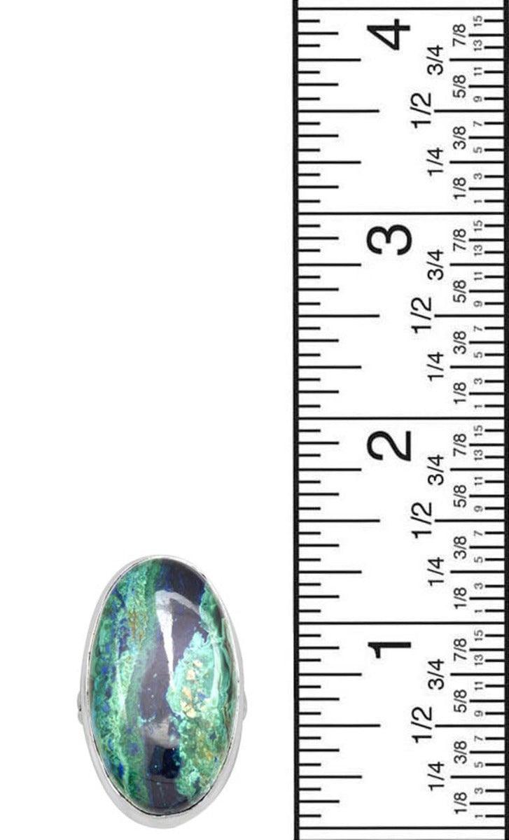 Azurite Malachite 925 Sterling Silver Rings Silver Jewelry - YoTreasure