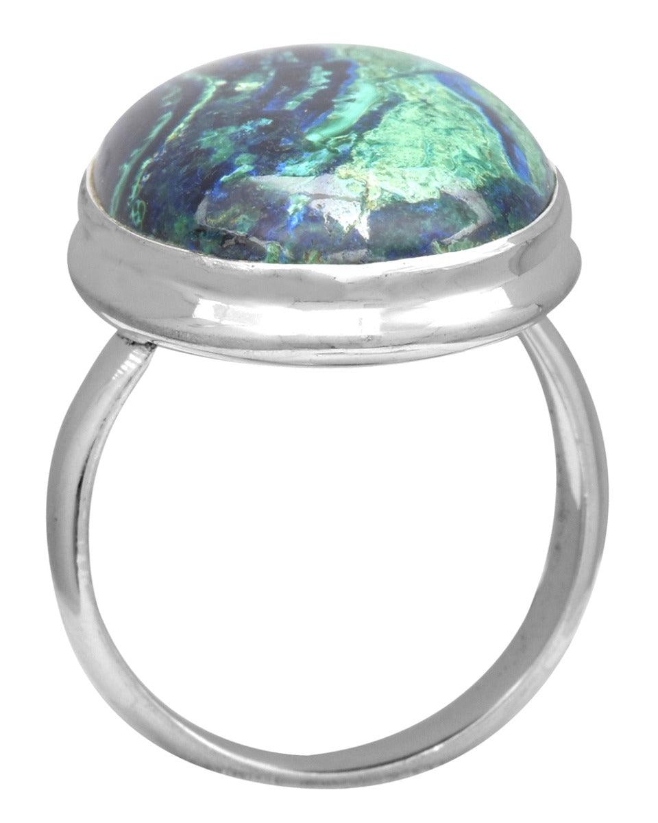 Azurite Malachite 925 Sterling Silver Rings Silver Jewelry - YoTreasure