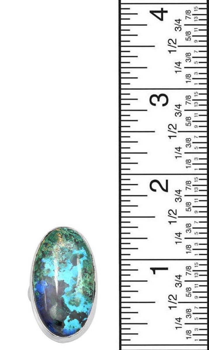 Azurite Malachite 925 Sterling Silver Rings Silver Jewelry - YoTreasure
