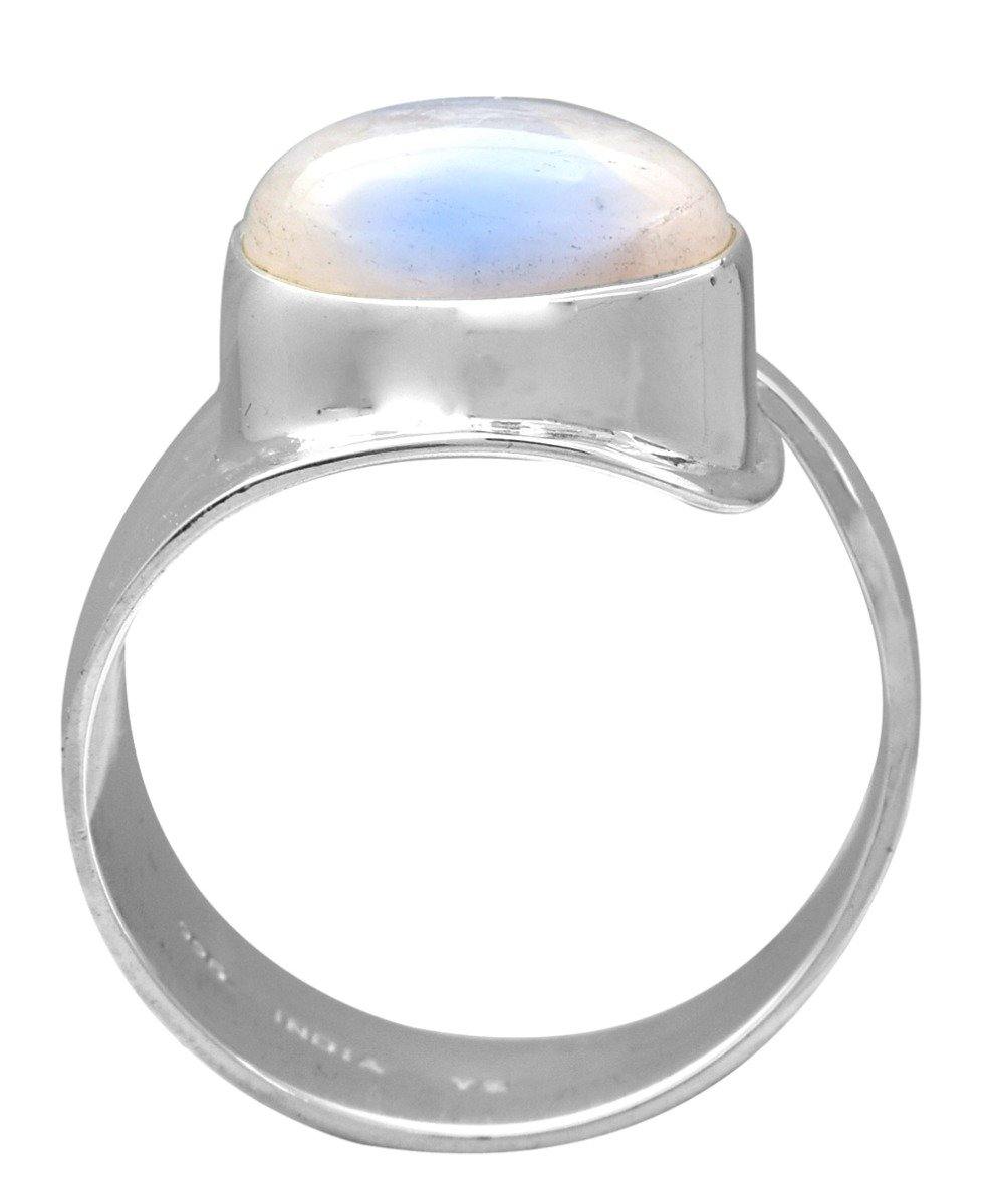 Rainbow Moonstone 925 Sterling Silver Gemstone Ring - YoTreasure