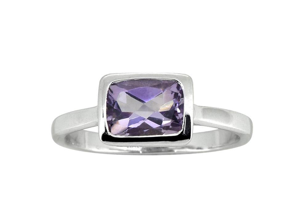 1.74 Ct. Amethyst Solid 925 Sterling Silver Ring Jewelry - YoTreasure
