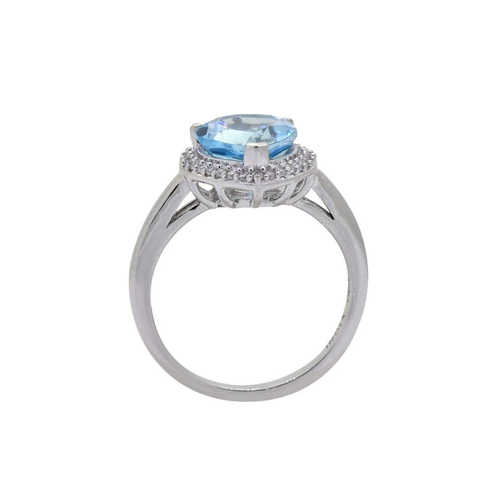 3.61 Ct. Sky Blue Topaz Solid 925 Sterling Silver Ring Jewelry - YoTreasure