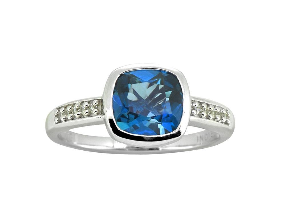 2.90 Cts. London Blue Topaz Solid 925 Sterling Silver Ring Jewelry - YoTreasure