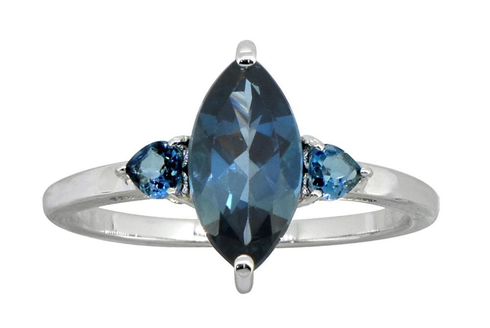 2.16 Ct. London Blue Topaz Solid 925 Sterling Silver Ring Jewelry - YoTreasure