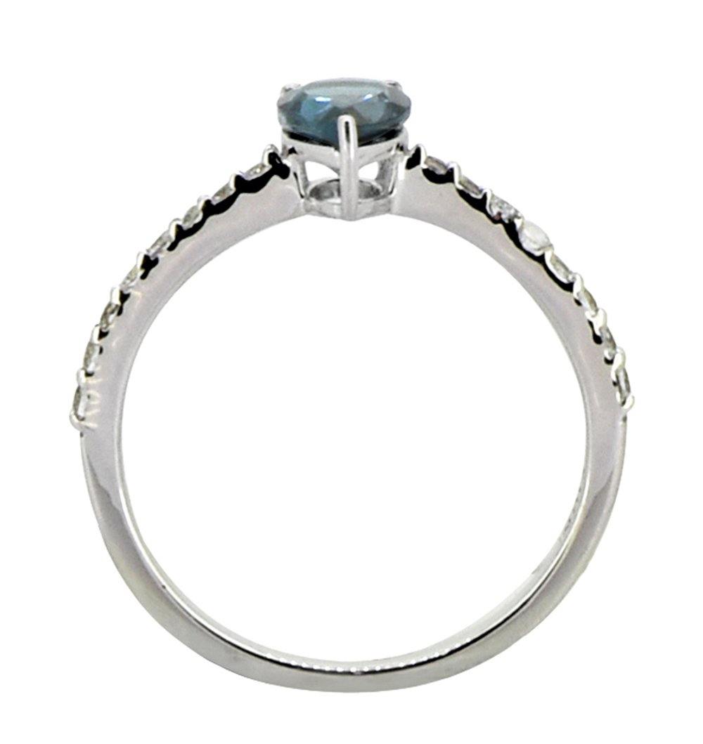 1.08 Ct. London Blue Topaz Solid 925 Sterling Silver Ring Jewelry - YoTreasure