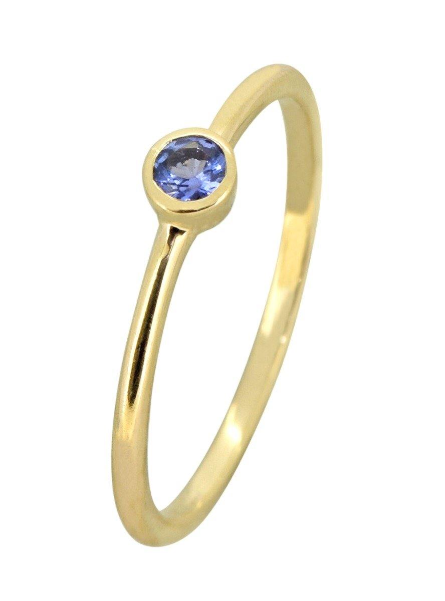 Tanzanite Solid 10K Yellow Gold Ring Jewelry - YoTreasure