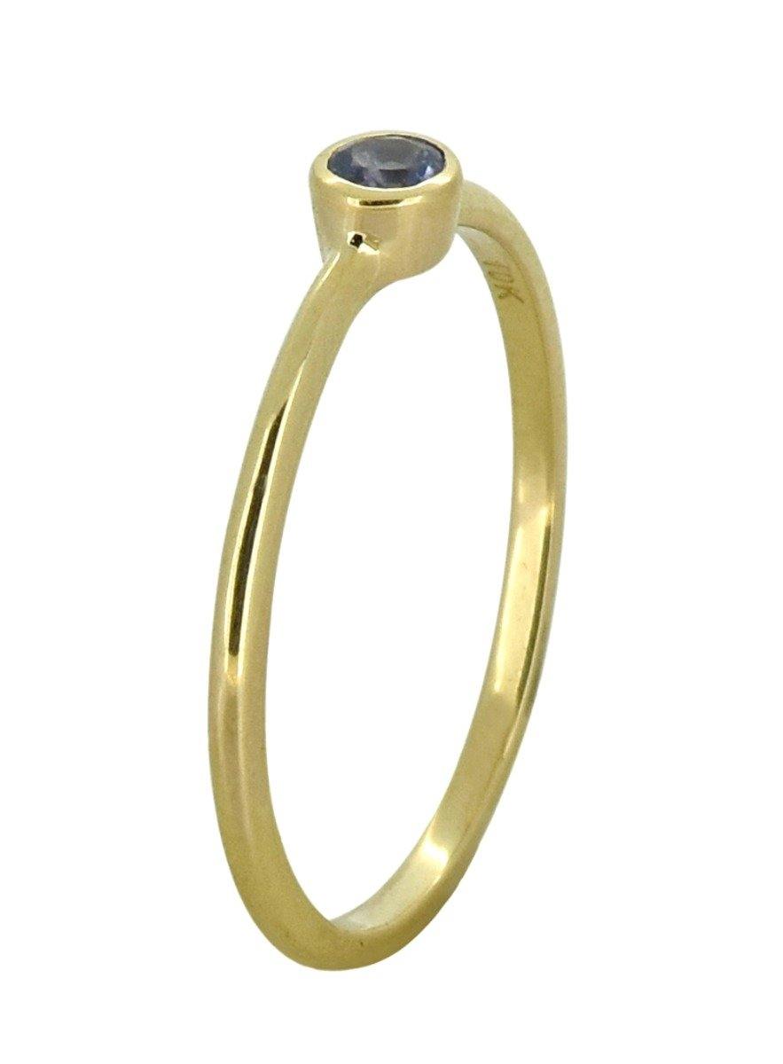 Tanzanite Solid 10K Yellow Gold Ring Jewelry - YoTreasure