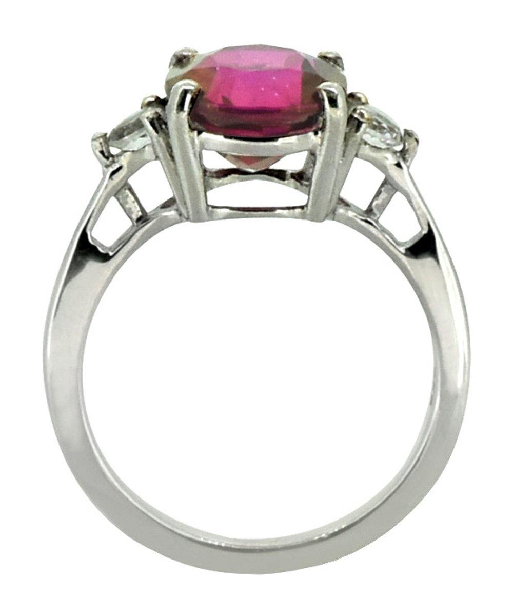 Solid 925 Sterling Silver Crimpson Red Topaz Gemstone Ring Jewelry - YoTreasure