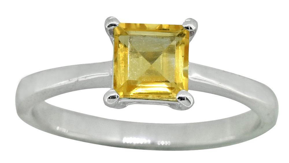 Yellow Citrine 925 Sterling Silver Promise Ring - YoTreasure