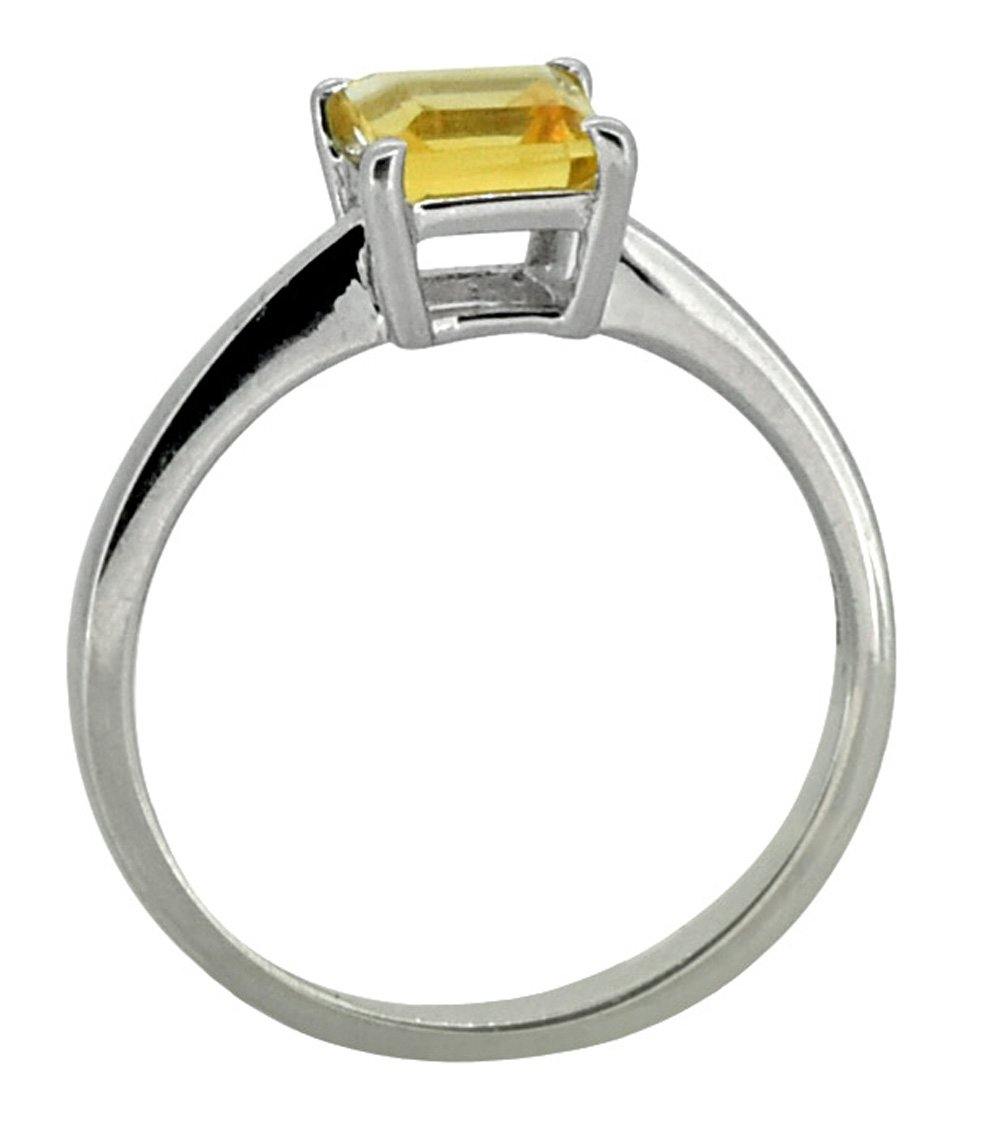 Yellow Citrine 925 Sterling Silver Promise Ring - YoTreasure