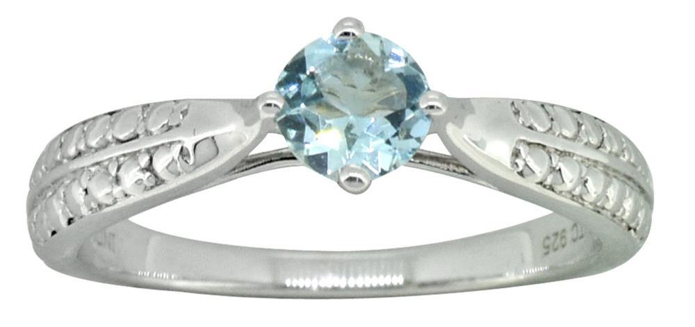 Aquamarine Solid 925 Sterling Silver Engagement Ring Jewelry - YoTreasure